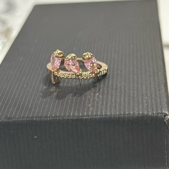 Women's 3 Ct Pink Cute Bird Women Silver Wedding Engagement Ring Size 6 - Picture 8 of 10